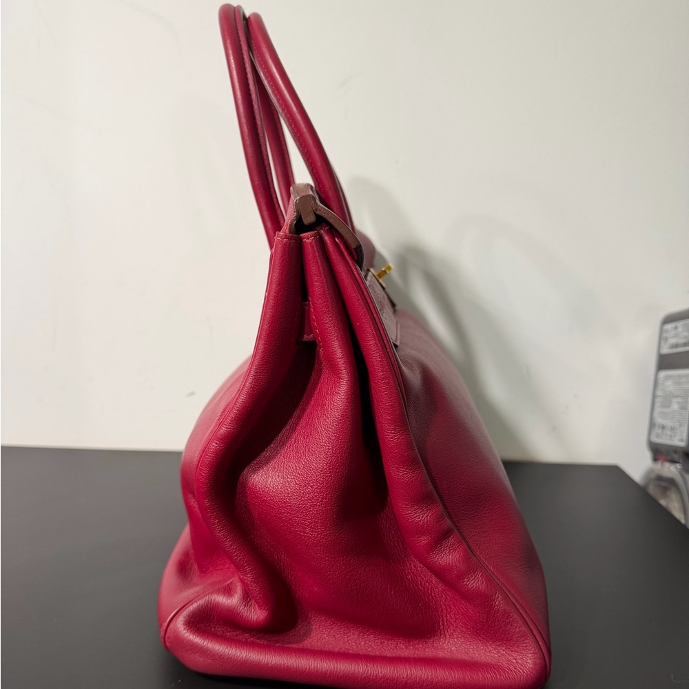 Authentic Hermes’ rouge roubis birkin 35 - Picture 5 of 13